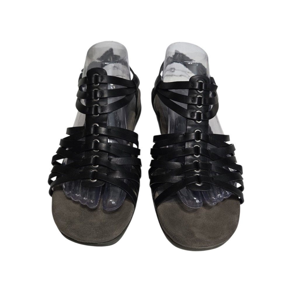 Baretraps Sandals Women 9 Black Kirstey Gladiator Strappy Flat Comfort Sandals